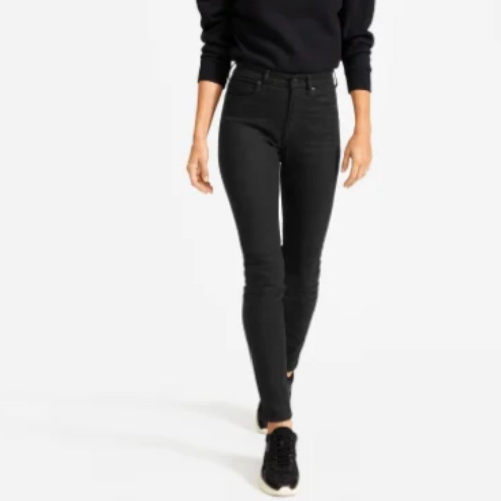 Everlane High-Rise Black Skinny Jeans, Size 29 Reg